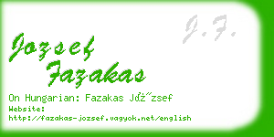 jozsef fazakas business card